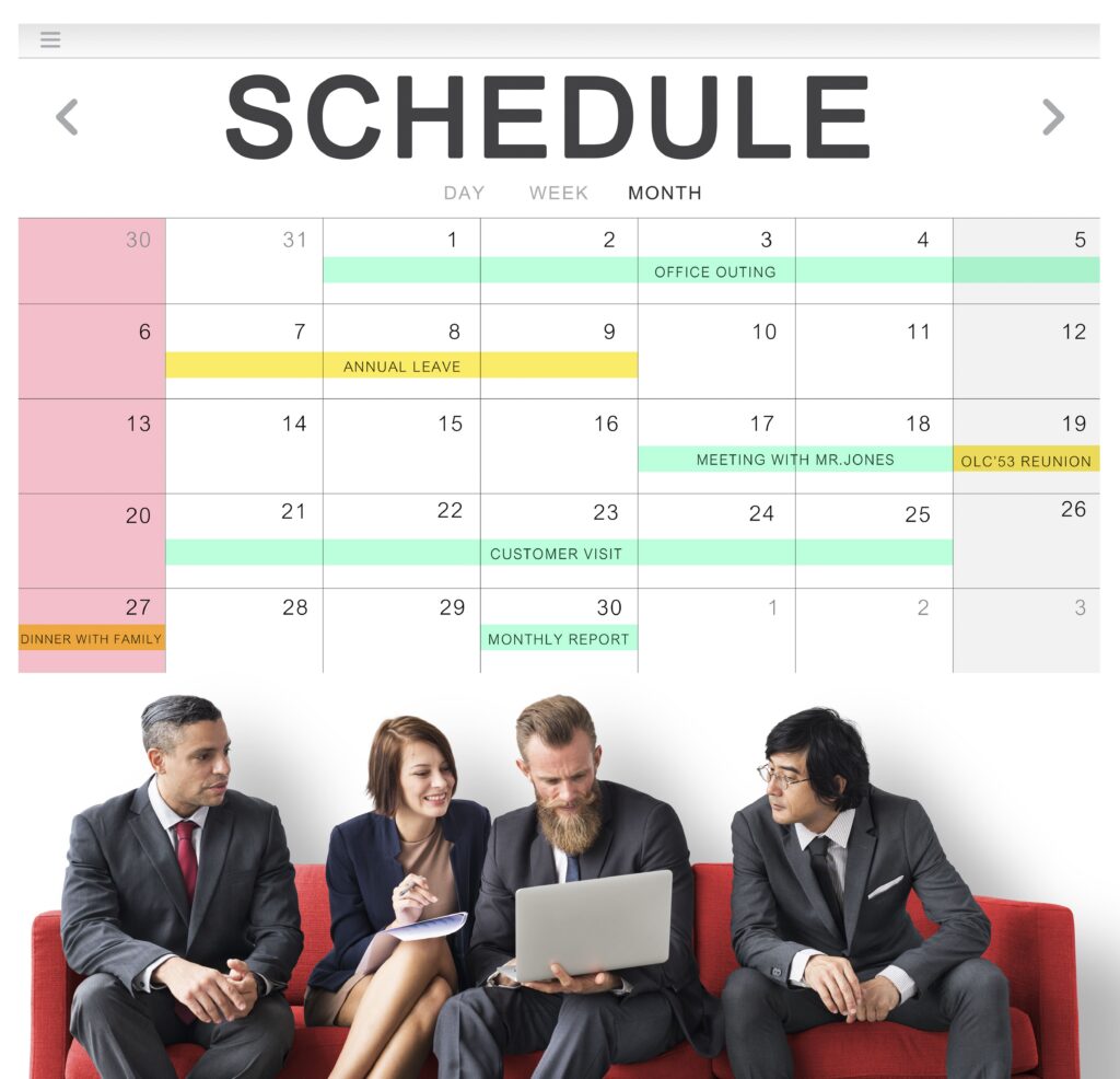 schedule table event planner concept (1)